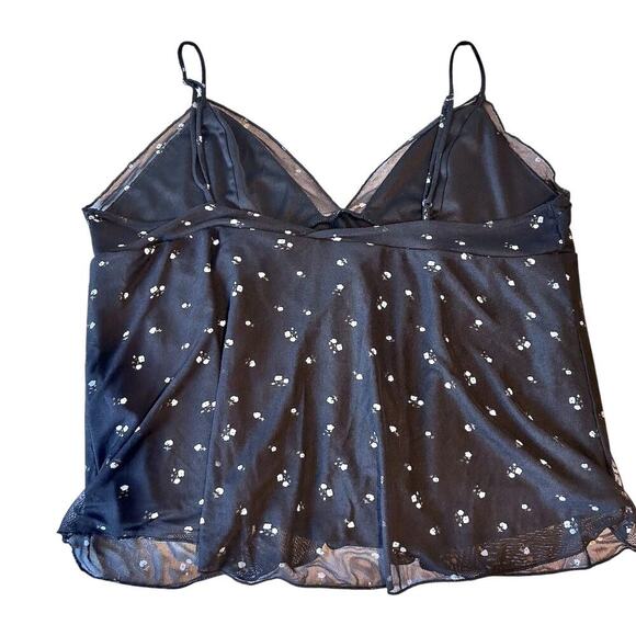 Y2K Babydoll Dark Fairy Whimsygoth Micro Floral Sheer Dainty Tank Women XXL - Picture 7 of 8